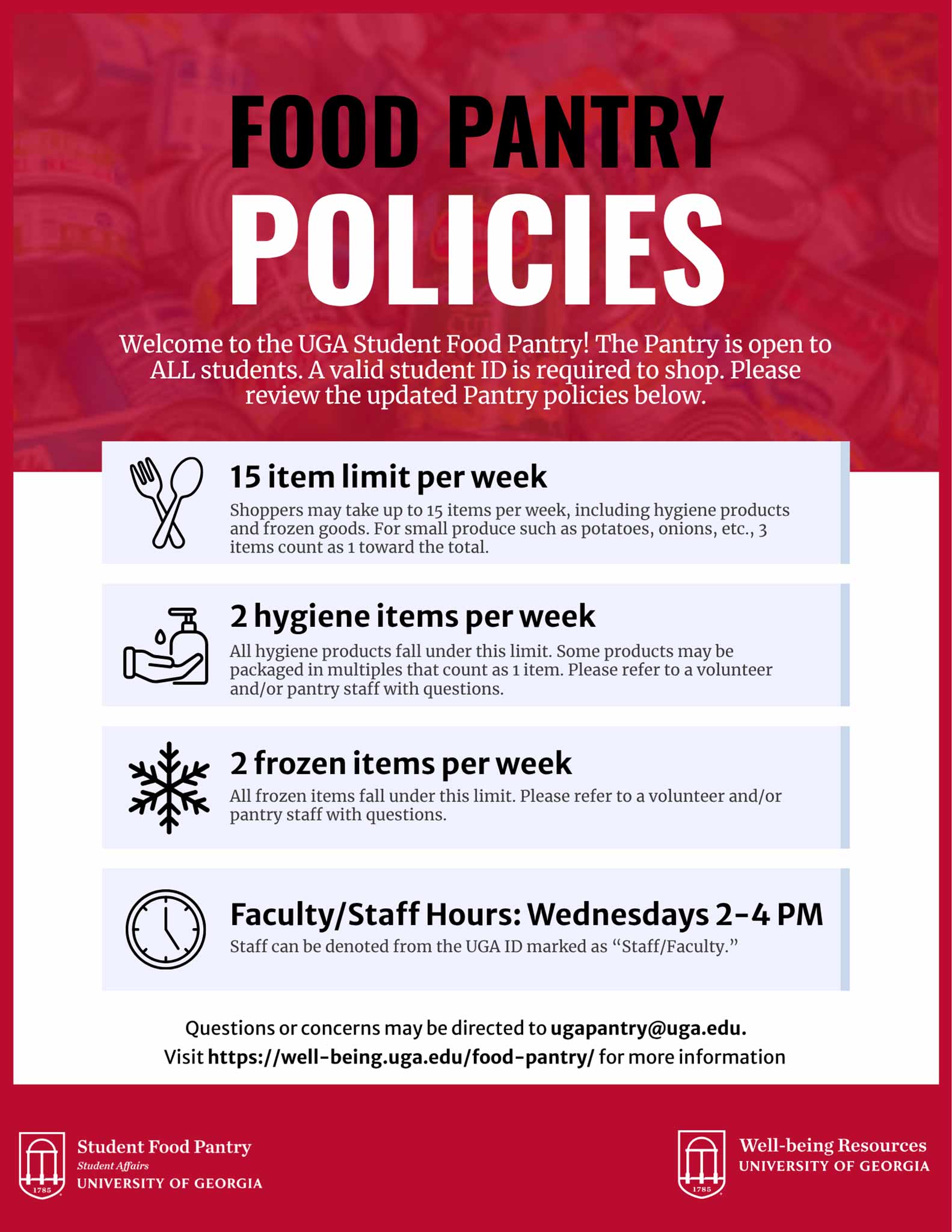 Food Pantry: Policies